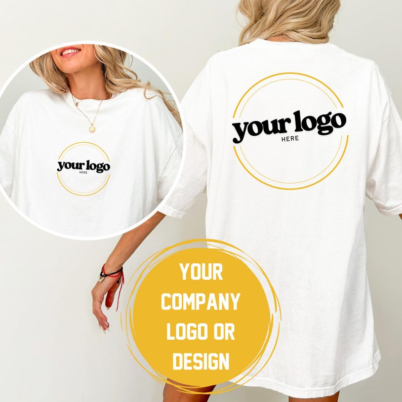 Custom Company Logo Gildan 64000 Softstyle Tee