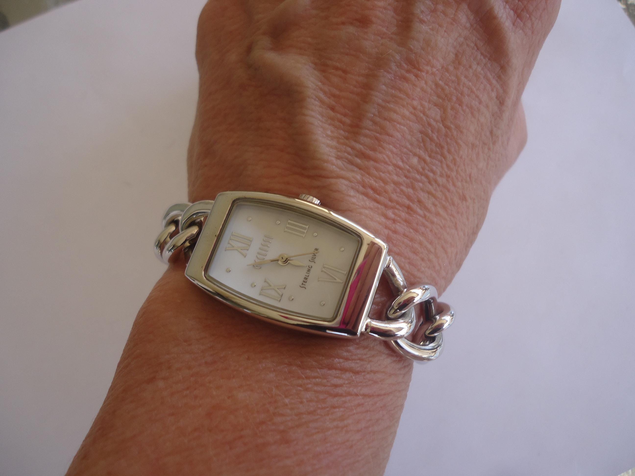 Ecclissi Sterling Link Style Ladies Wristwatch, Running W  display picture 1