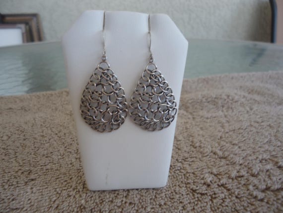 Silpada W1519 Sterling Teardrop Wire Loop Earrings - image 1