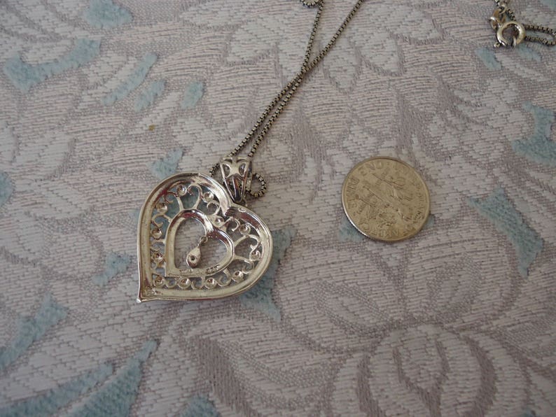 6 Grams 20/% OFF Sterling Silver Textured Heart Pendant on 18 Professionally Oxidized Sterling Silver Box Chain Love Theme