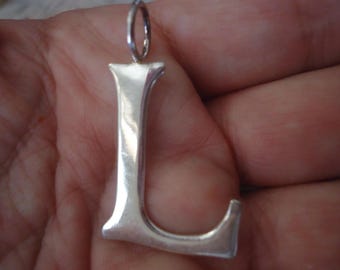 Silpada Sterling Silver Initial Pendant Letter "L"
