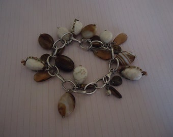 Silpada B2065 Multi Stone and Glass Charm Bracelet, Sterling Silver, 8&quot;