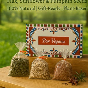 Vegane Box – Echte Aromen aus der Natur | Vegane Samen Geschenkbox – Purer Geschmack der Natur