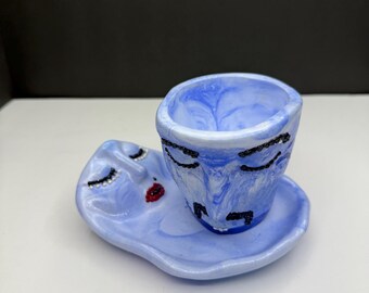 Resin Crete Cup and saucer