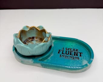 Trinket Tray with flower container