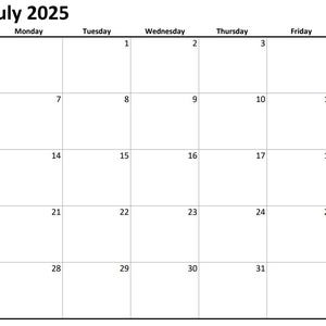 July 2025 to June 2026 Mid-Year 12 months Monthly Calendar Minimalist with Gray Weekends Printable PDF