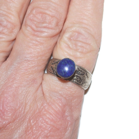 Kuchi Lapis Ring - Size 7 - Afghan Tribal Ring fo… - image 2