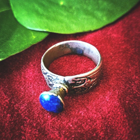 Kuchi Lapis Ring - Size 7 - Afghan Tribal Ring fo… - image 10