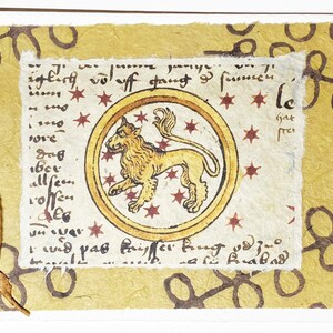 Leo Horoskop Karte-4x6 Astrologie Karte-Alte Kunst Bild Leo für Geburtstagskarte-alle Anlass Karte-künstlerische Leo Karte