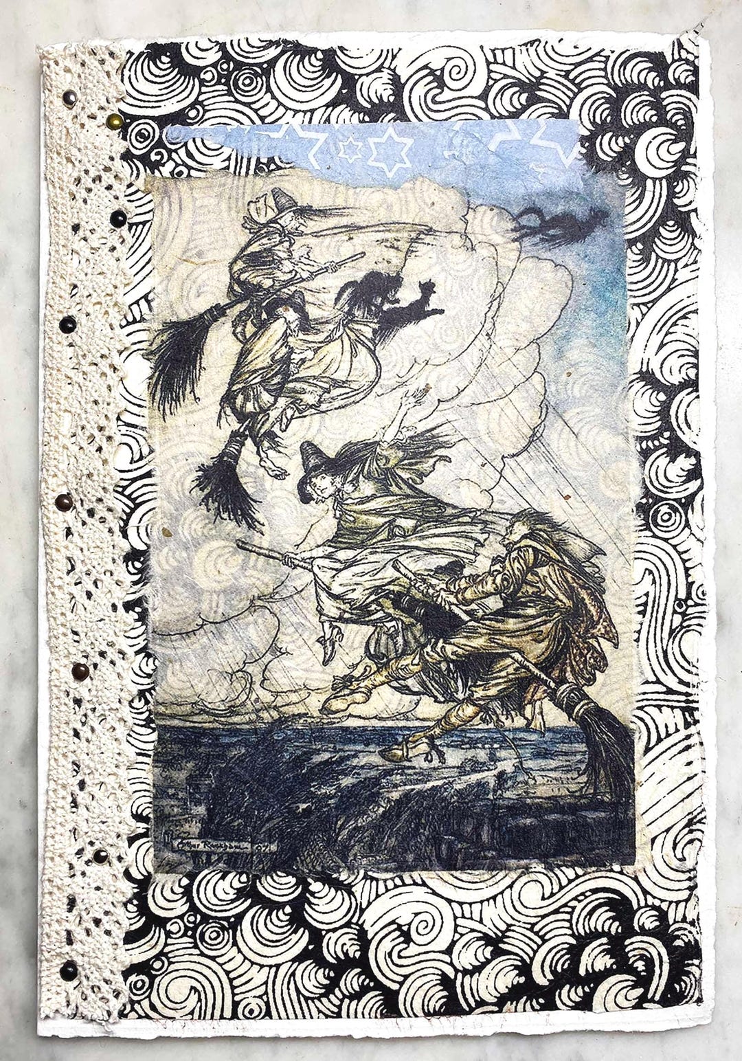 Witches in Flight Greeting Card-arthur Rackham - Collage - Etsy