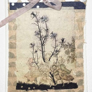 fairy greeting card-Arthur Rackham fairy illustration greeting card-original design greeting card-art collage fairy card