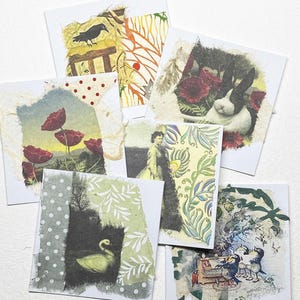 Cartões de presente 3x3 - etiquetas de presente decorativas feitas à mão