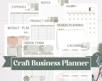 Original Hand Painted, Earthy Tones Craft Business Digital Planner Sheets