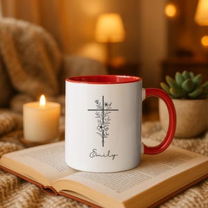 Personalized Christian Coffee Mug, Powered By Jesus And Coffee, Religious Gift For Women, Custom Bible Verse Cup, Faith Gift For Her imagen 11