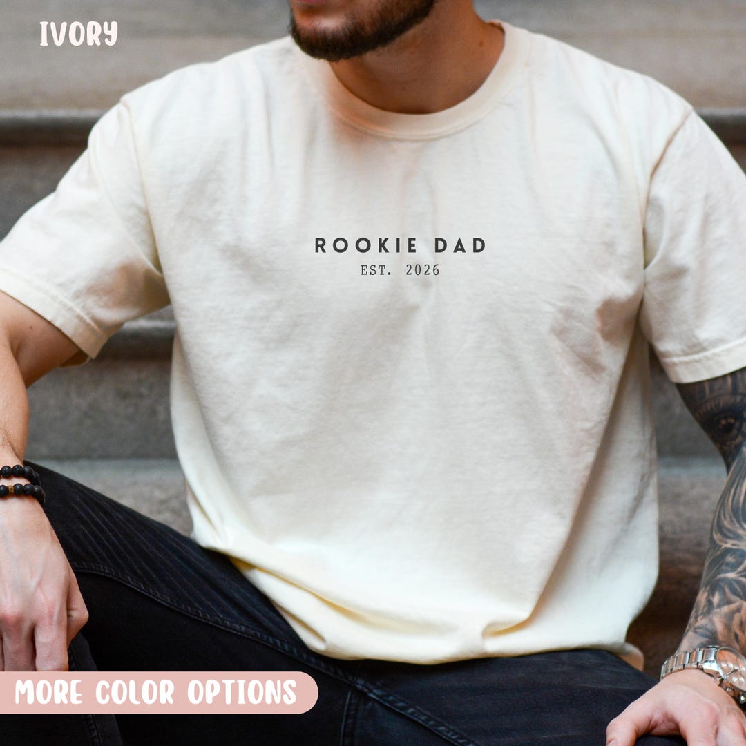 Rookie Dad Est 2026 Shirt, New Dad to Be Tee, Pregnancy Announcement ...