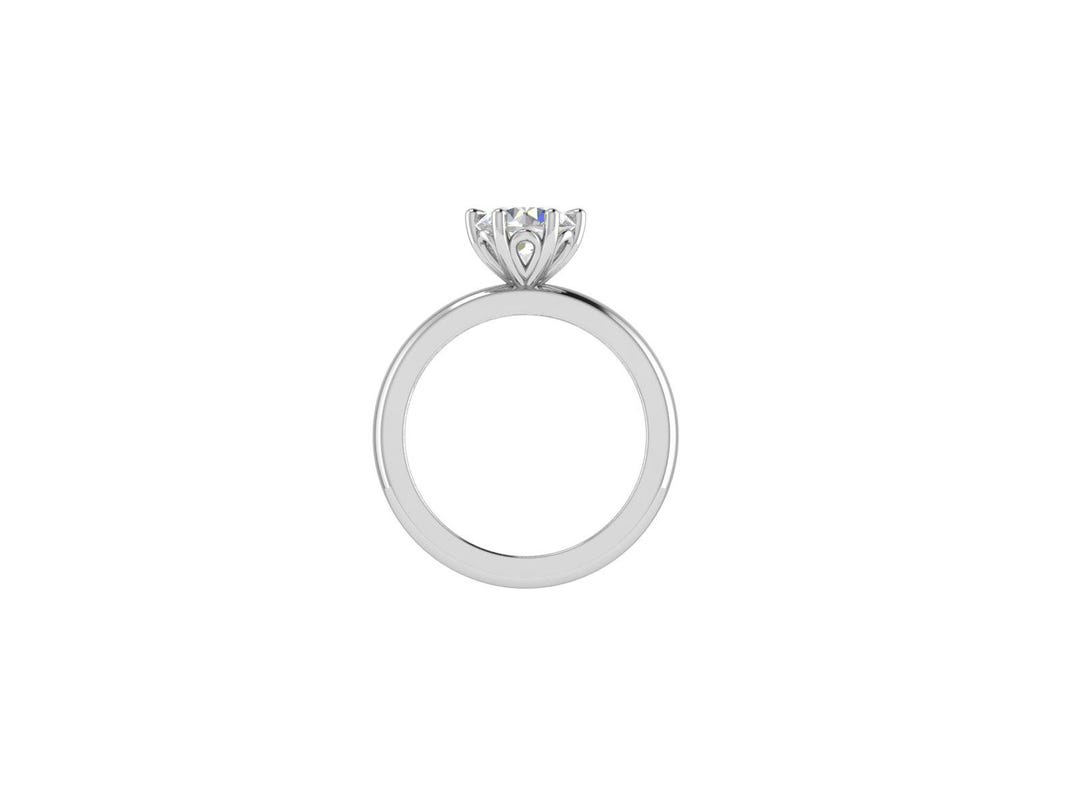 Classic Round Solitaire Engagement Ring Design | Six Prong Setting ...
