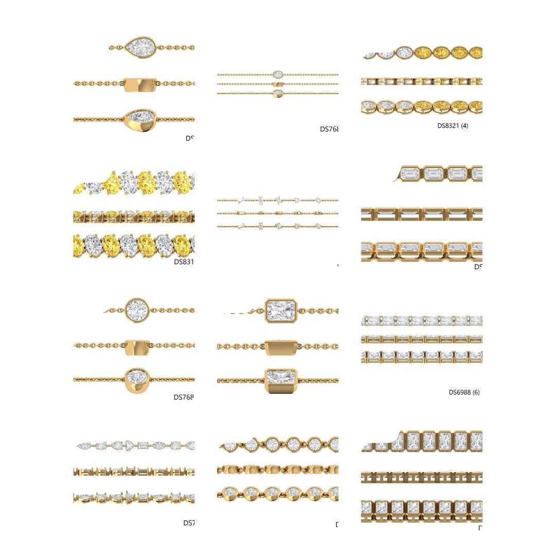 12 Bracelet CAD Bundle | Jewelry CAD CAM Manufacturing Files - Etsy