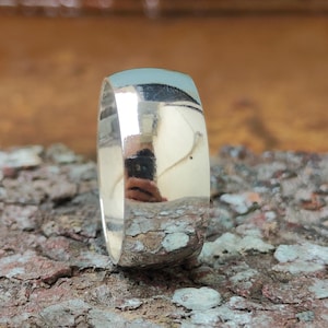Domed Sterling Silver Thumb Ring - Unisex Minimalist Band