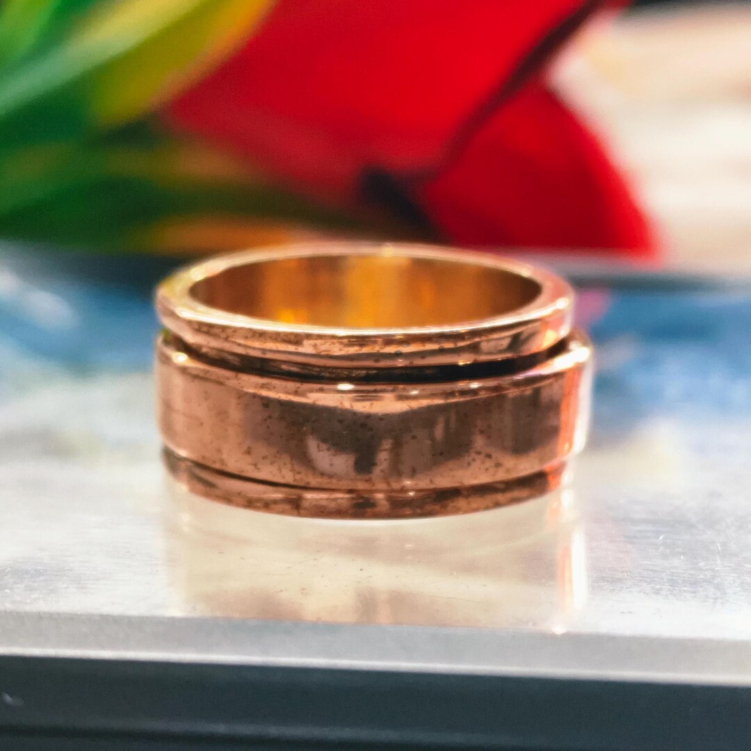 Handmade Wide Copper Band Ring | Rustic Minimalist Jewelry - Etsy
