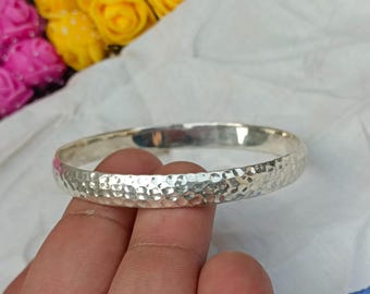 Hammered Sterling Silver Hook Bracelet - Artisan Locking Bangle - Etsy