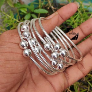 925 Sterling Silber West Indian Armreifen - Set mit 7 Boho Schmuck