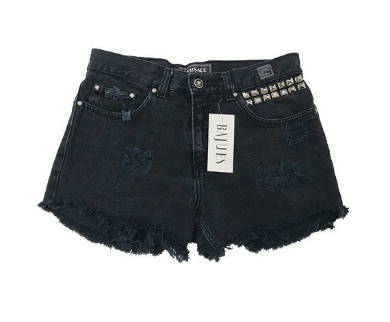 Vintage Authentic Classic Versace Cut off Studded