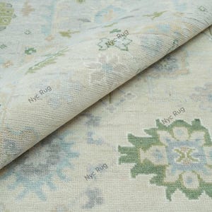 Light Green muted Hand Knotted Large Area Rug | New Zealand Wool Rug 4x6,5x8,6x9,8x10,9x12,12x15 | Turkish Oushak Hand Made—Contemporary rug
