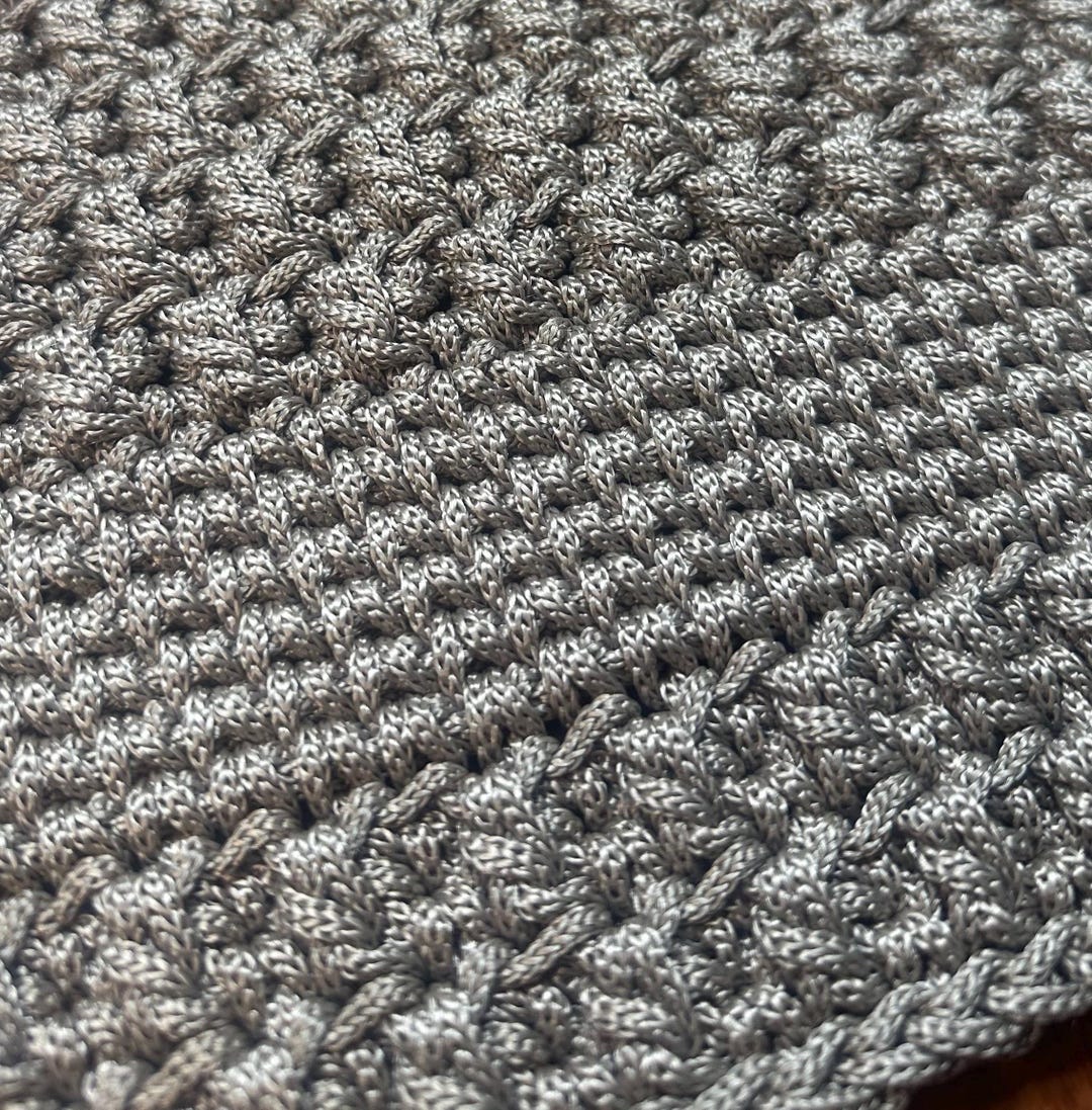 Cord Rug Handmade Polyester Cord Mat – Rectangular Crochet Rug 28x19 in / 71x48 ...