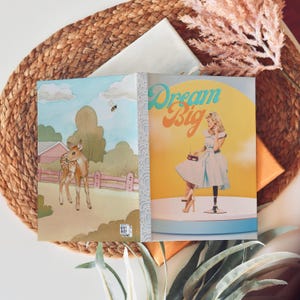 Dziennik w twardej oprawie Dream Big – inspirujący projekt farmy z klimatem vintage | Idealny do autorefleksji
