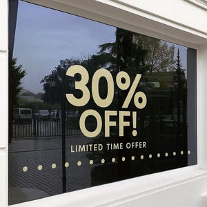Custom Business Window Decal – Personalized Vinyl Sticker with Logo, Company Name & QR Code for Storefront, Office Door, or Glass Window