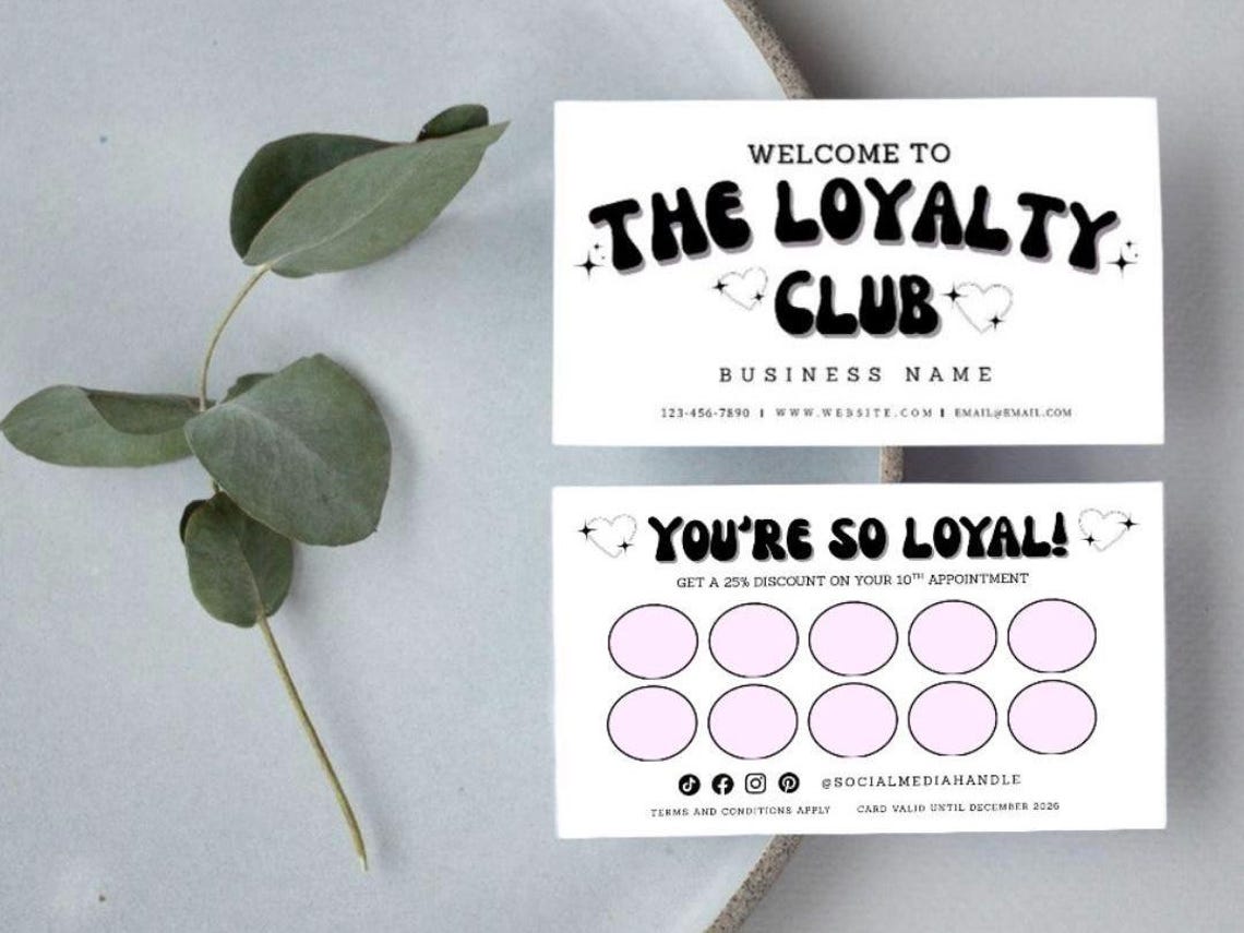 Editable Loyalty Card Template: Canva Rewards Card Design (digital ...