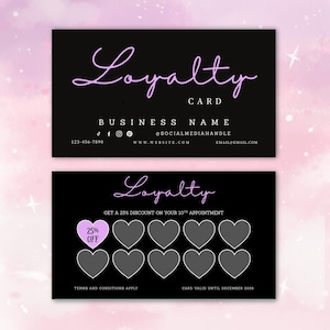 Redigerbar lojalitetskortsmall | Belöning för småföretag, Canva-design (digital nedladdning)