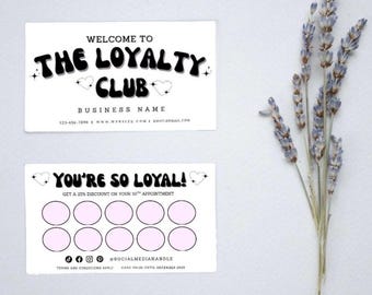 Editable Loyalty Card Template: Canva Rewards Card Design (Digital Download)
