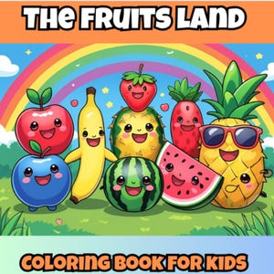 The fruits land | Coloring book for kids | Printable coloring book