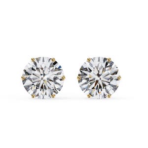 Lab Grown Diamond Round Stud Earrings | Moissanite Earrings | VS Clarity Velvet Glow Studs | Minimalist Ethical Earring | Daily Wear or Gift