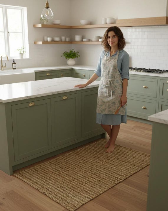 Hand Woven Natural Jute Rug – Modern Durrie Design