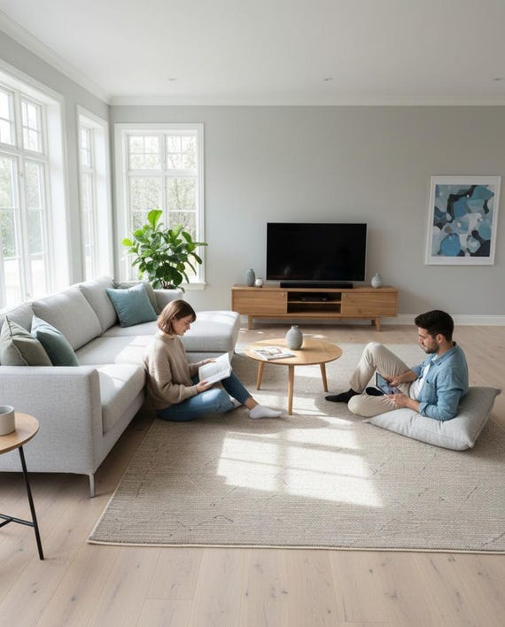 Hand Tufted Rug: Modern Cut Loop Design