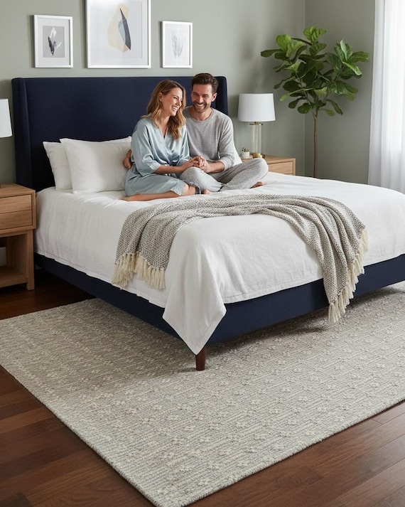 Handwoven Natural Jute Rug – Beige Neutral Flatweave Area Rug, Minimal Scandinavian Textured Rug, Eco Friendly Home Decor