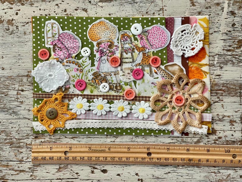 Holly Hobby Textile Scrap Pack: Vintage Fabric for Junk Journals, Slow Stitch, Mixed Media immagine 2