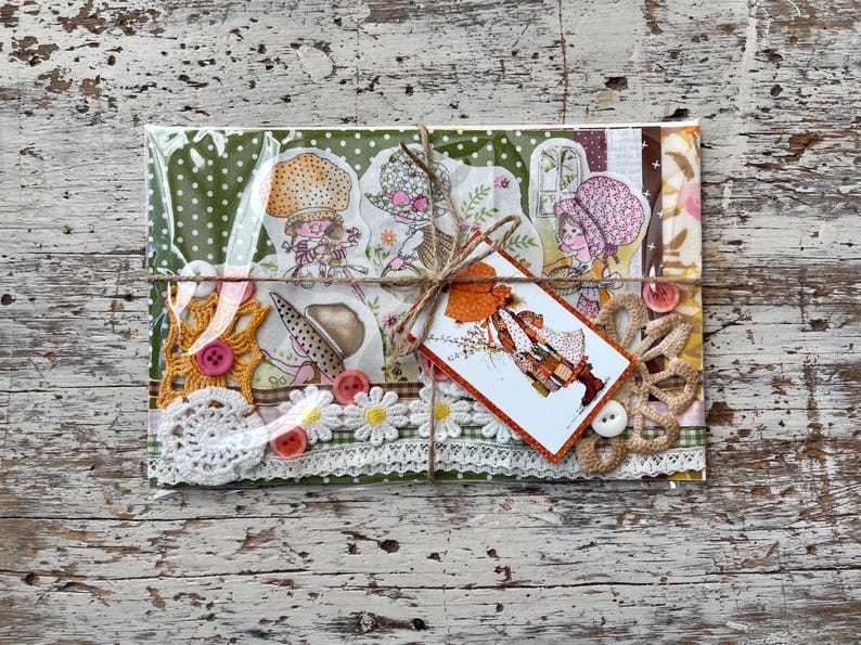 Holly Hobby Textile Scrap Pack: Vintage Fabric for Junk Journals, Slow Stitch, Mixed Media immagine 3