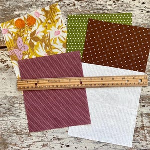 Holly Hobby Textile Scrap Pack: Vintage Fabric for Junk Journals, Slow Stitch, Mixed Media immagine 4