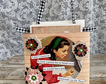 Snarky Notecards Stationery Greeting Cards: I Don’t Exercise