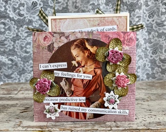 Snarky Notecards Stationery Greeting Cards: I Can’t Express My Feelings For You