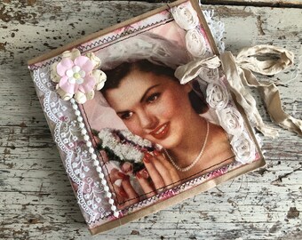 Camay Bride #1 Wedding Shabby Vintage Paper Bag Junk Journal