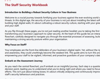 Cybersecurity Training Workbook – PDF for Staff Security Awareness & Policy
