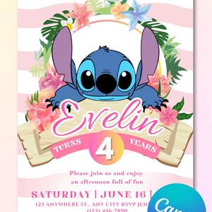 Lilo and Stitch Free Invitation Download - Etsy