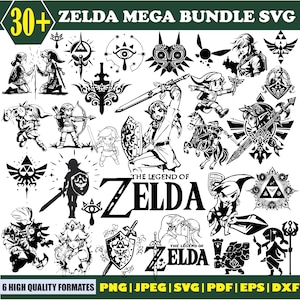Zelda SVG, Legend of Zelda SVG, Zelda game, Legend Of Zelda, Z Bundle, Logo Zelda svg, Cricut Files, Bundle Silhouette, Breath Of The Wild