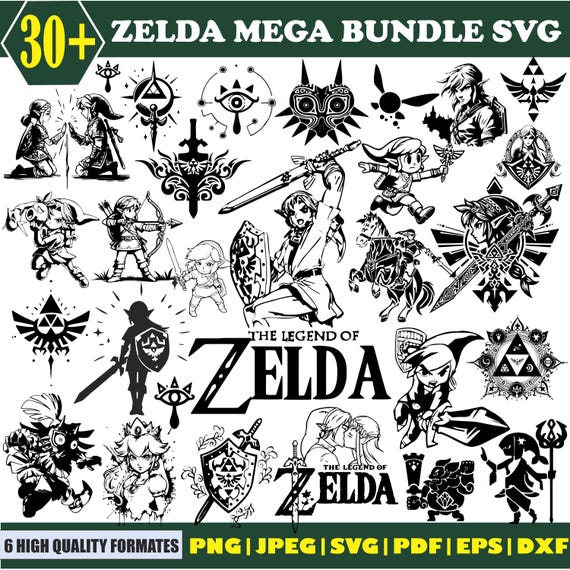 Zelda SVG Bundle: Legend of Zelda Cut Files for Cricut (digital