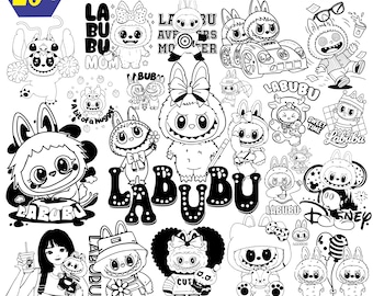 Labubu Bundle, Labubu PNG Bundle, Labubu Clipart, Labubu Bundle PNG, Labubu Schnittdatei, Labubu PNG, Labubu Puppe svg, Labubu T-shirt