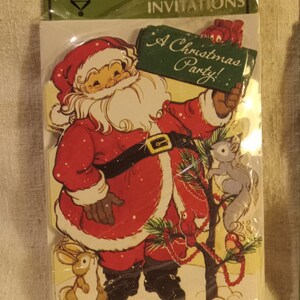 Lot of 2 New Packages of Vintage Christmas Party Invitations image 2
